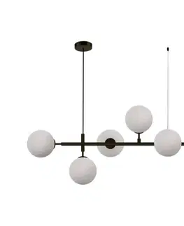 Svietidlá Light Prestige Luster na lanku ALISA 6xE14/40W/230V čierny LP-005/6P BK/WH