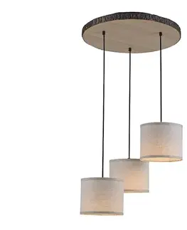Svietidlá Leuchten Direkt 11236-79 - Luster na lanku BARK 3xE27/40W/230V 11236-79