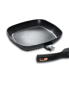 Panvice, lievanečníky BERLINGER HAUS - Panvica na grilovanie 28cm s odnímateľnou rukoväťou Black Rose