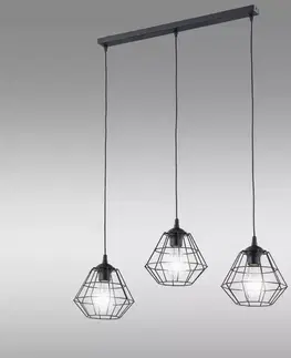 Lampy do obývačky Luster Diamond 6203 Black LW3