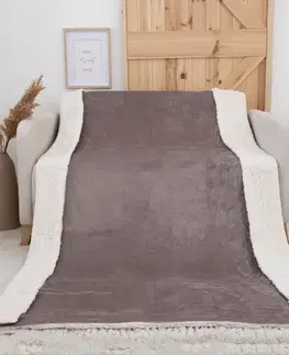 Deky MKLozkoviny.sk Baránková deka mikroplyš Exclusive 150 × 200 cm – Laura cappuccino