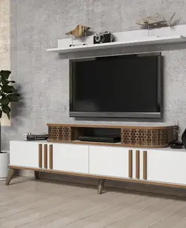 Obývacie steny TV skrinka / Obývacia stena Eylül - White