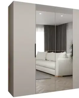 Šatníkové skrine Skriňa Marbella II 200 kašmír/čierna