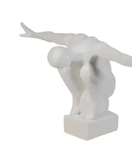 Taburetky Estilo Home Dekorácia na stôl 19,5x16x38,5 cm živica/biela 5905623250441