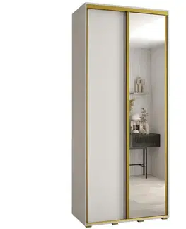 Šatníkové skrine Skriňa 45 Canaris 3 140 biela/gold