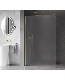Sprchové dvere MEXEN/S - Kyoto-X Sprchová zástena WALK-IN 120 x 200, dekor 10 mm, zlato 800-120-101-50-30-X
