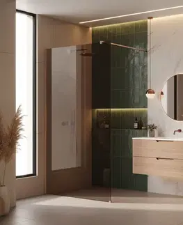 Sprchové dvere REA/S - Sprchová zástena Flexi Brown / Brush Copper 100 KPL-K99372