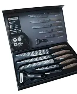 Sady nožov MAKRO - 6-dielny set, 5 x nože a 1 x škrabka
