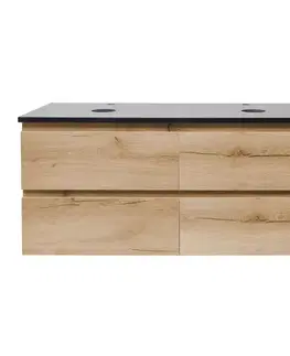 Kúpeľňový nábytok Kúpeľňová skrinka s krycou doskou SAT B-Way 119x50x45 cm dub mat BWAY2120OAKZ BWAY2120OAKZ