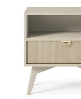 Nočné stolíky ArtPS Nočný stolík TIMBER S54 | béžová