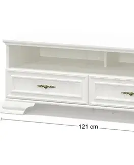 TV stolíky NABBI Igins TV-2DRW tv stolík sosna Andersen