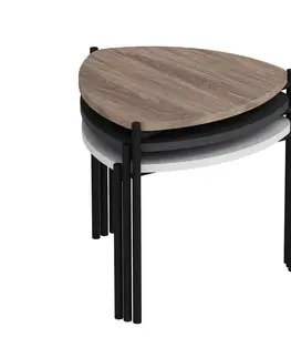 Konferenčné stolíky Odkladací stolík Lenny Multicolor, 3 ks