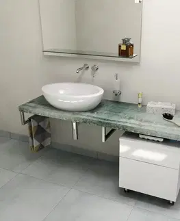Kúpeľňový nábytok SAPHO - AVICE doska pod umývadlo 130x50cm, hrúbka 5cm, Aquamarine AV136