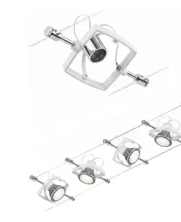 Svietidlá Paulmann 94134 - Súprava 5xGU5,3/10W Kompletný lankový systém MAC 230V biela 94134