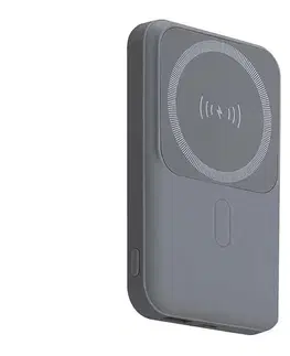Predlžovacie káble  Power Bank magnetická s bezdrôtovým nabíjaním 10 000mAh/20W/3,7V šedá 23040