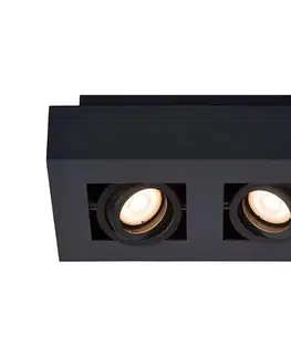 Svietidlá Lucide 09119/11/30 - LED Bodové svietidlo XIRAX 2xGU10/5W/230V čierna 09119/11/30