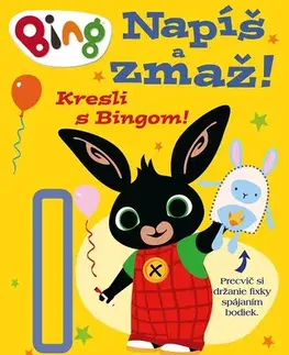 Nalepovačky, vystrihovačky, skladačky Bing - Napíš a zmaž