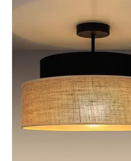 Svietidlá  Prisadený luster BOHO 1xE27/60W/230V pr. 40 cm čierna/béžová 0683