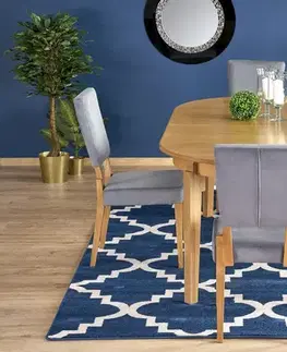 Jedálenské stoly HALMAR Sorbus 100/200 okrúhly rozkladací jedálenský stôl dub medový