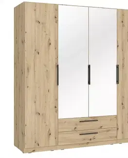 Šatníkové skrine Skriňa Cadixo cdxs84s-d78 dub artisan