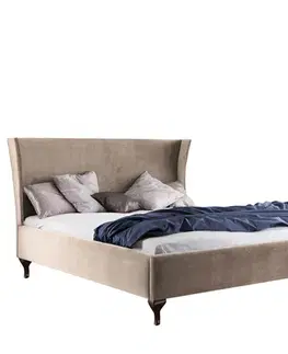 Postele TARANKO Classic CL-1 140 posteľový rám svetlohnedá (Velvet-B1 148) / orech Milano