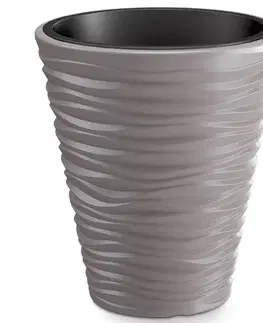 Kvetináče a truhlíky NABBI DBSA350 plastový kvetináč 34,5 cm mocca