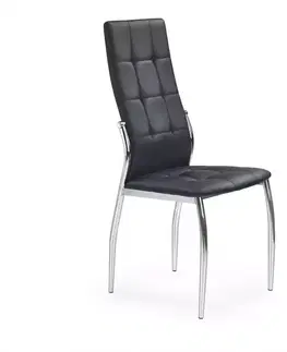 Čalúnené stoličky Stolička K209 kov/ekokoža čierna 43x54x101