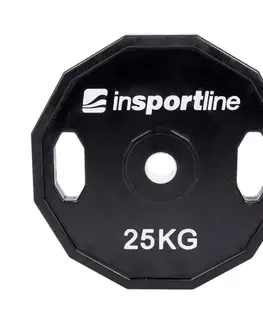 Závažia k činkám Pogumovaný kotúč inSPORTline Ruberton 25 kg 30 mm