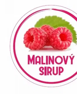 Samolepky na stenu Kinekus Samolepka na fľašu MALINOVÝ SIRUP domáci 12 ks etikiet