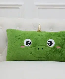 Dekoračné vankúše Vankúš dinosaurus 30x56cm zelený