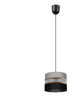 Svietidlá  Luster na lanku CORAL 1xE27/60W/230V čiernošedá 0453