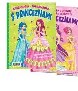 Nalepovačky, vystrihovačky, skladačky Princezné/Princezny - Maľovanka+aktivity (2.vydanie) - komplet