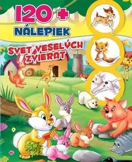 Nalepovačky, vystrihovačky, skladačky Svet veselých zvierat - 120+ nálepiek