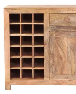 Barové stolíky Barová skriňa Hina 90x90x45 z mangového dreva