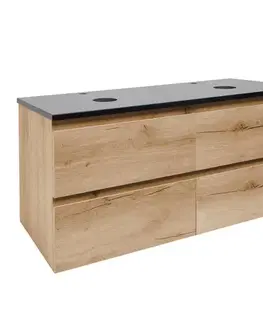 Kúpeľňový nábytok Kúpeľňová skrinka s krycou doskou SAT B-Way 119x50x45 cm dub mat BWAY2120OAKZ BWAY2120OAKZ