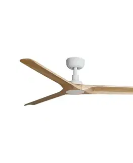 Ventilátory FARO Barcelona FARO 33810WT - Stropný látor HEYWOOD L drevo/biela pr. 132 cm WT + DO 33810T