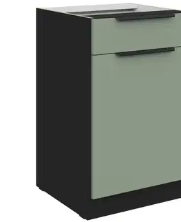Kuchynské skrinky stojace Kuchynská skrinka Aria-Sa/Bl Anti Fingerprint 50d 1f 1s Bb