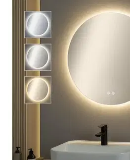 Kúpeľňové zrkadlá BRILAGI - stmievateľné LED vyhrievané zrkadlo s podsvietením DEMI ECO LED/12W/230V priemer 60 cm IP44 FG-GM1109-D-12W