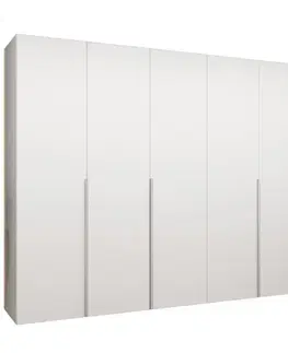 Šatníkové skrine Skriňa Alicante I 300 biela/strieborný