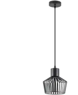 Svietidlá Zuma Line A8079-BK - Luster na lanku DOLIA 1xE27/40W/230V pr. 18 cm čierna A8079-BK