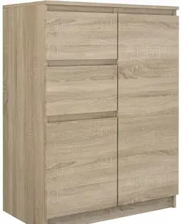 Komody a skrinky Moderná komoda 2D2S, dub sonoma