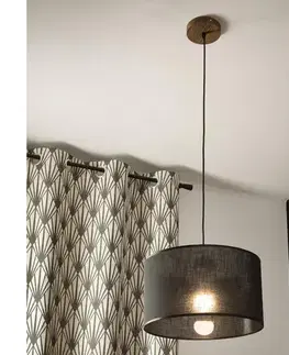 Svietidlá BRILAGI - LED Luster na lanku ANTHONY 1xE27/60W/230V dub orech/čierna 8590828610397