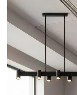 Svietidlá BRILAGI - Závesné svietidlo SELE na lankách 6xGU10/30W/230V čierne WO-SELEP-A02-BLK-OEM