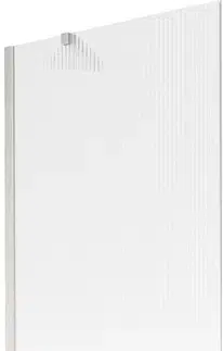 Sprchové dvere MEXEN/S - Next vaňová zástena FIX 80 x 150, prúžky, nikel kartáčovaná 895-080-000-00-09-97