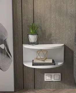 Nočné stolíky Nočný stolík Bella - White