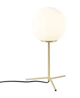 Stolné lampy Stolná lampa v štýle Art Deco mosadz s opálovým sklom 45,5 cm - Pallon