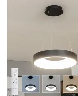 Svietidlá BRILAGI - LED stmievateľný luster na lanku FALCON II LED/67W/230V pr. 40 cm čierny + diaľkový ovládač BRDC2668-400/CR