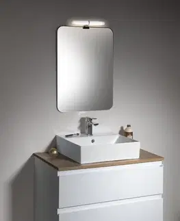 Kúpeľňový nábytok AQUALINE - ALTAIR Nábytková zostava do kúpeľne, šírka 78,1 cm, biela/dub emporio AI280-01