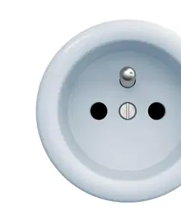 Predlžovacie káble Reblig - Retro domová zásuvka bez rámčeka 230 V modrá M/ZF