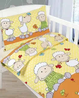Obliečky Bellatex Obliečky detské AGÁTA Ovečky, 90 x 135 cm, 45 x 60 cm